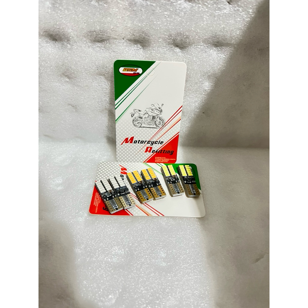 LAMPU SENJA SEIN SIGN LED T10 CANBUS 24 TITIK SMD 4014 ERROR FREE W5W DC 12 VOLT ERROR FREE