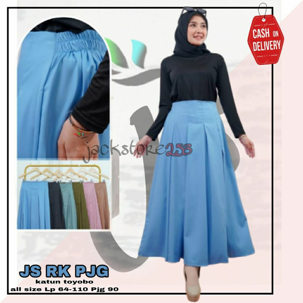 JACKSTORE253 rok wanita kekinian/rok Korean style/rok wolpis/rok panjang wanita/rok wanita/rok celan