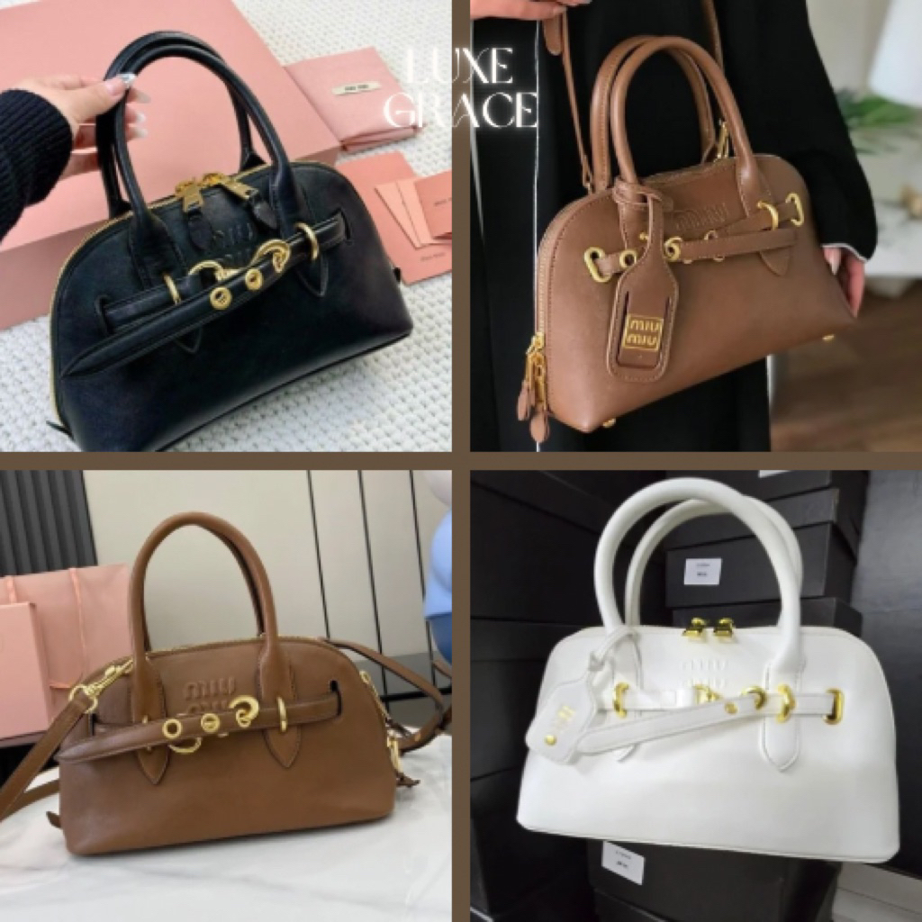 Miu Miu Adventure Bag Tote & Shoulder Bag-Miu Miu Tas Selempang & Tas Bahu Wanita-Tas Kulit Asli Pre