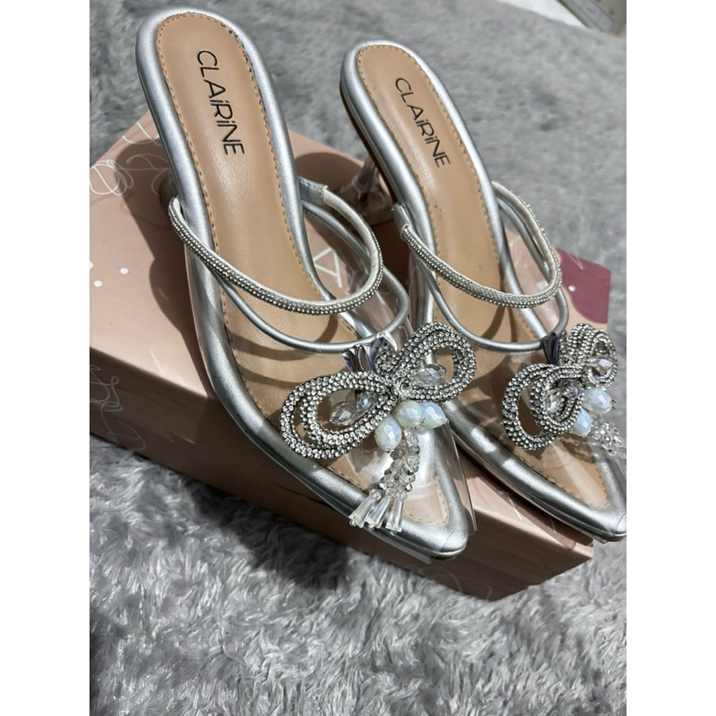 Heels Silver Clairine Preloved