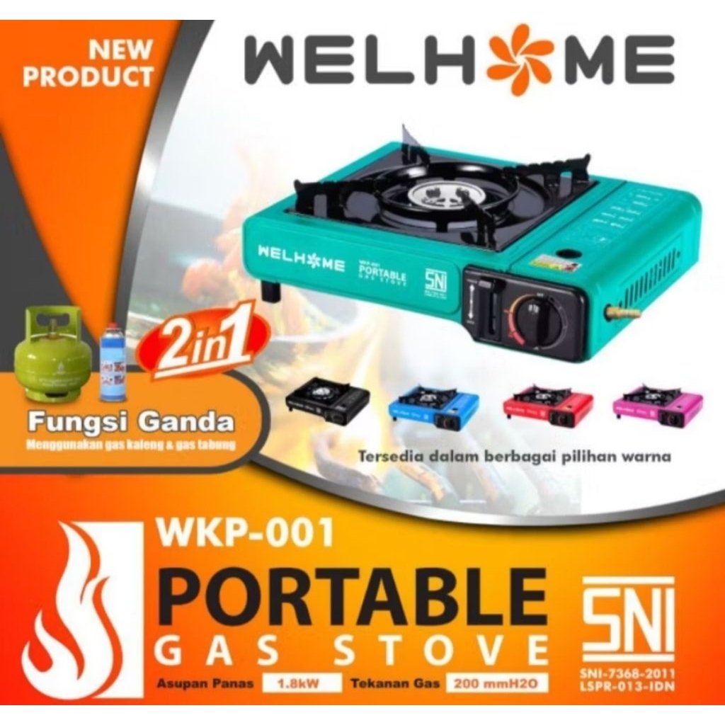 Kompor gas portable / kompor gas mini / kompor gas 1 tungku/ kompor gas portable welhome