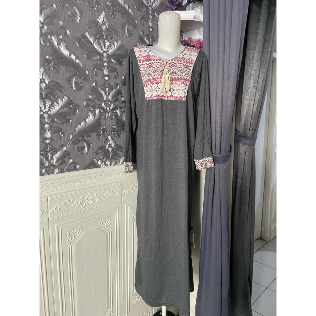 Preloved Daster Panjang Kaos Abu