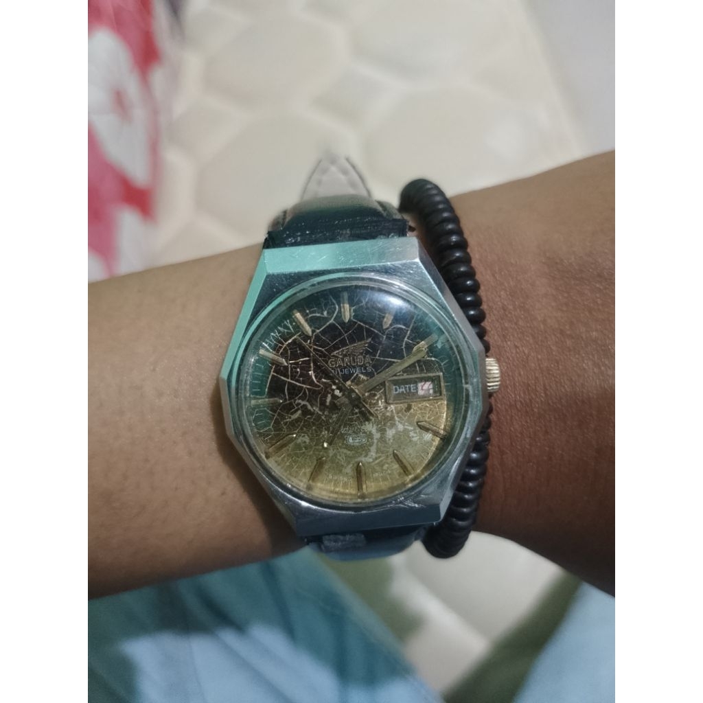 jam tangan jadul Garuda 17 jewels