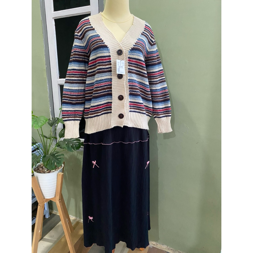 Rok Plisket Korean Style | Rok Motif Korea Wanita | Rok Plisket Murah Motif Bunga Korea | Rok Wanita