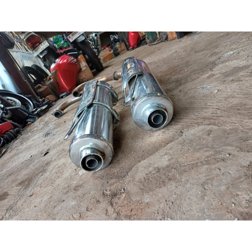 knalpot yamaha scorpio z old chrome