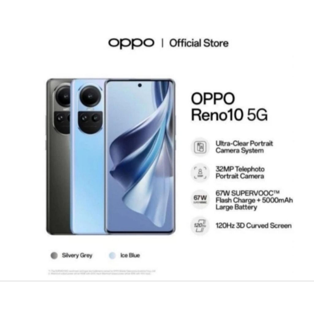 HP OPPO RENO 10 5G 8/256 GB - OPPO RENO 10 5G RAM 8GB ROM 256GB RESMI