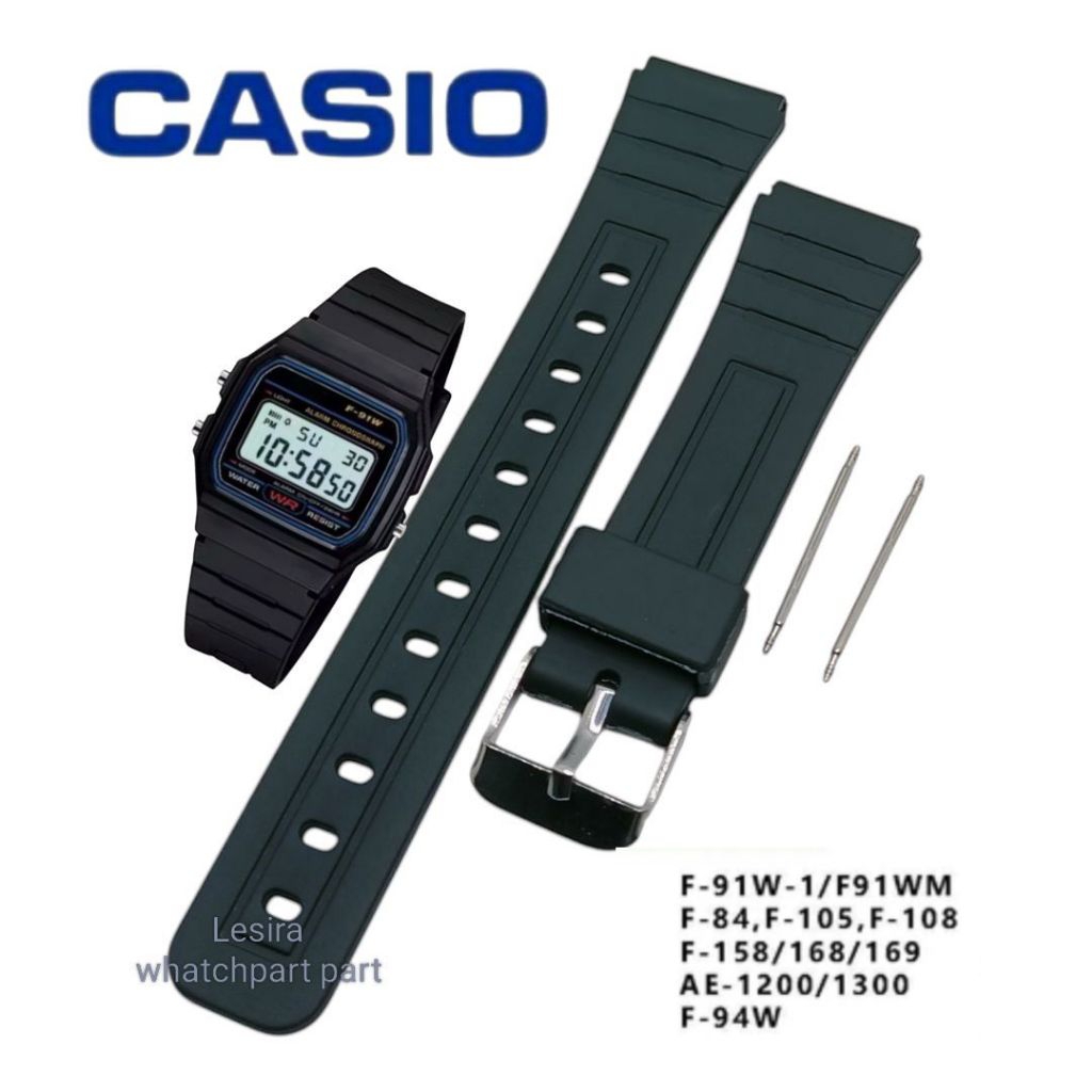STRAP JAM CASIO F91W TALI JAM TANGAN CASIO F-91W/F-91WM F105