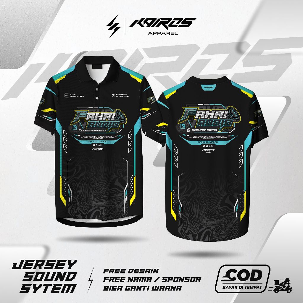 Jersey Sound System Kaos Kerah Polo Custom Full Printing
