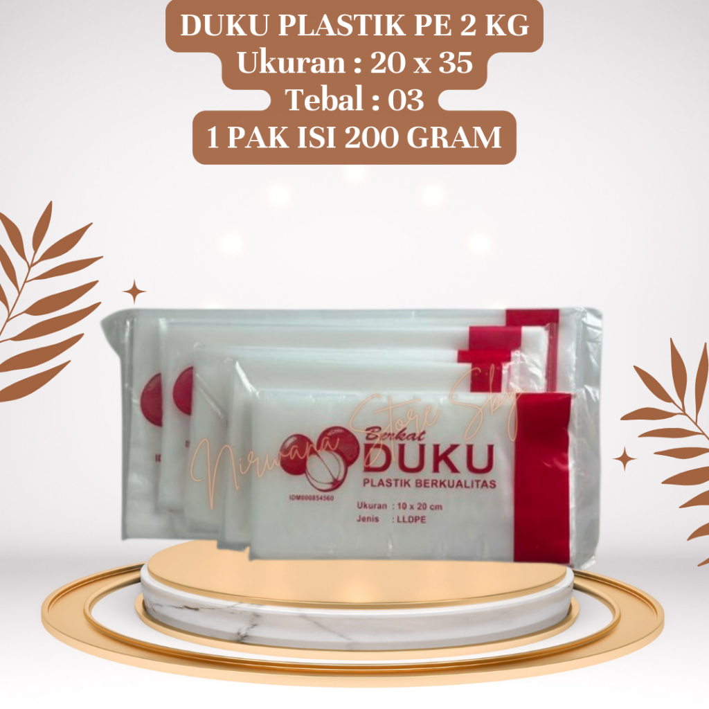 (200 Gram) Duku Plastik PE 12x25 / 15x30 / 20x35 / Plastik Santan / Plastik Minyak / Plastik Es