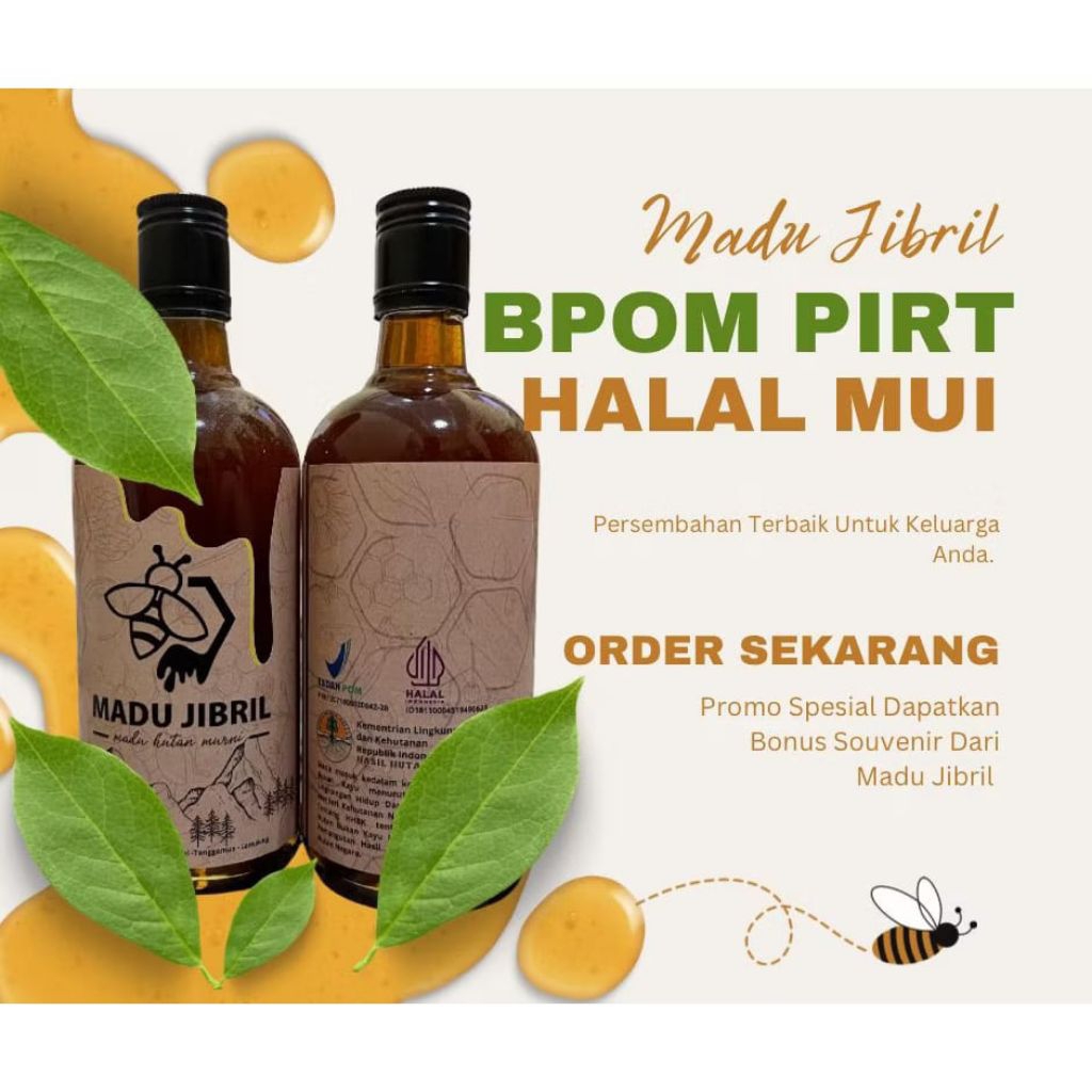 Madu Jibril Premium Madu Murni Madu Kesehatan Obat Herbal Pengobatan