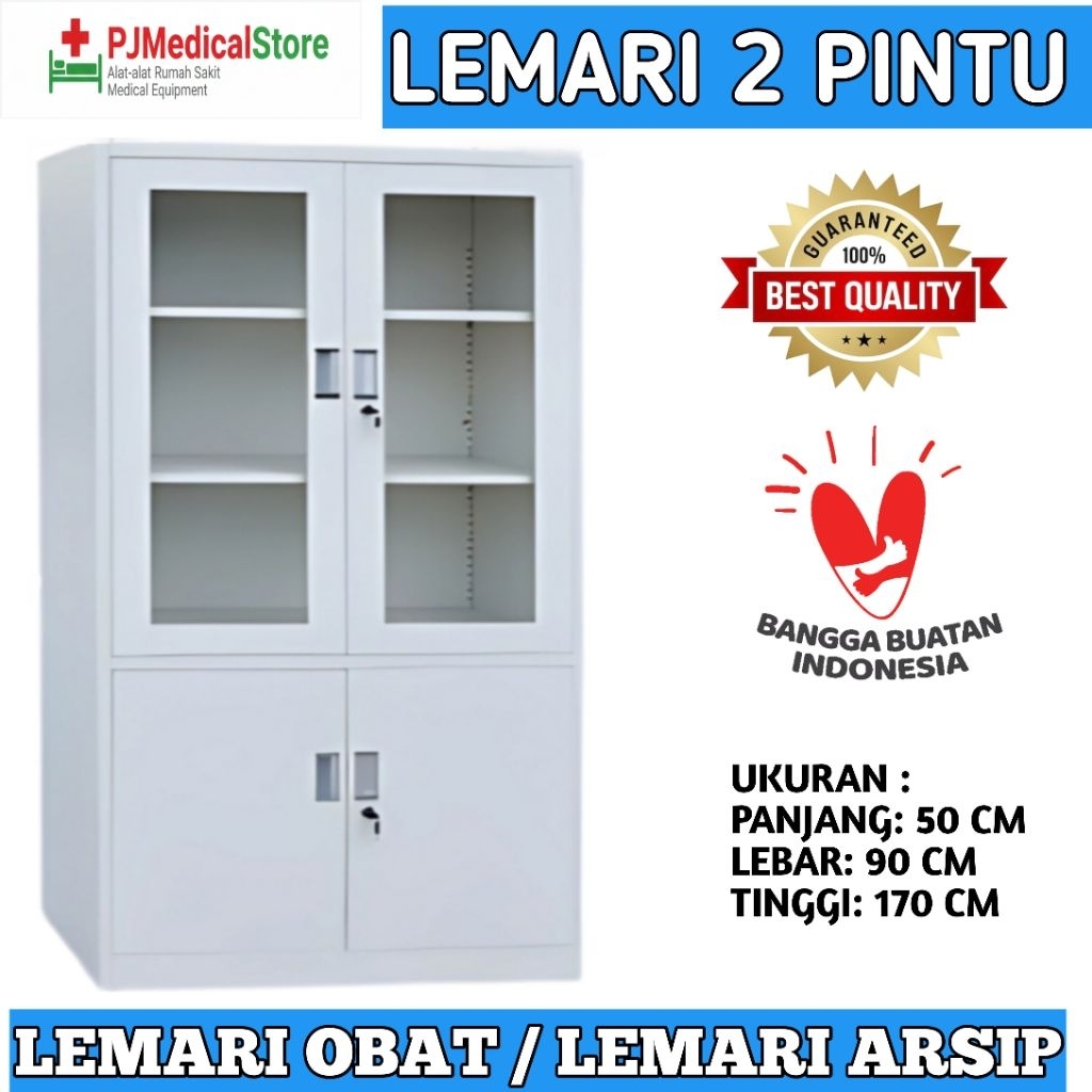 LEMARI 2 PINTU OBAT / LEMARI ARSIP / LEMARI OBAT