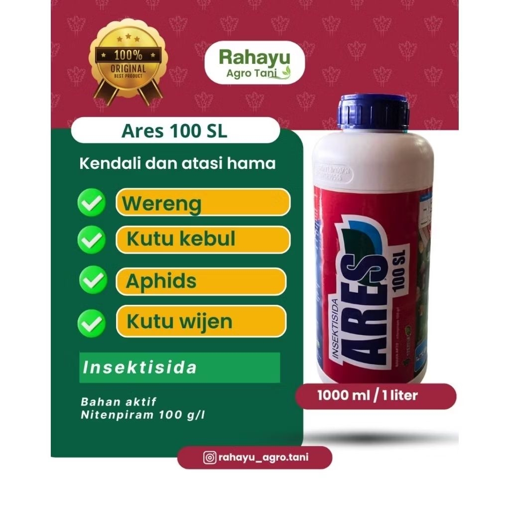 Ares 1 liter | Insektisida Sistemik | Kendalikan Wereng, Kutu Kebul, Aphids & Kutu Wijen - Deltagro