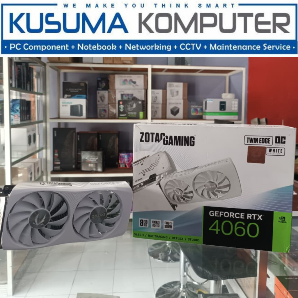 VGA nvidia Zotac RTX 4060 8GB White Bekas Garansi Resmi 2028