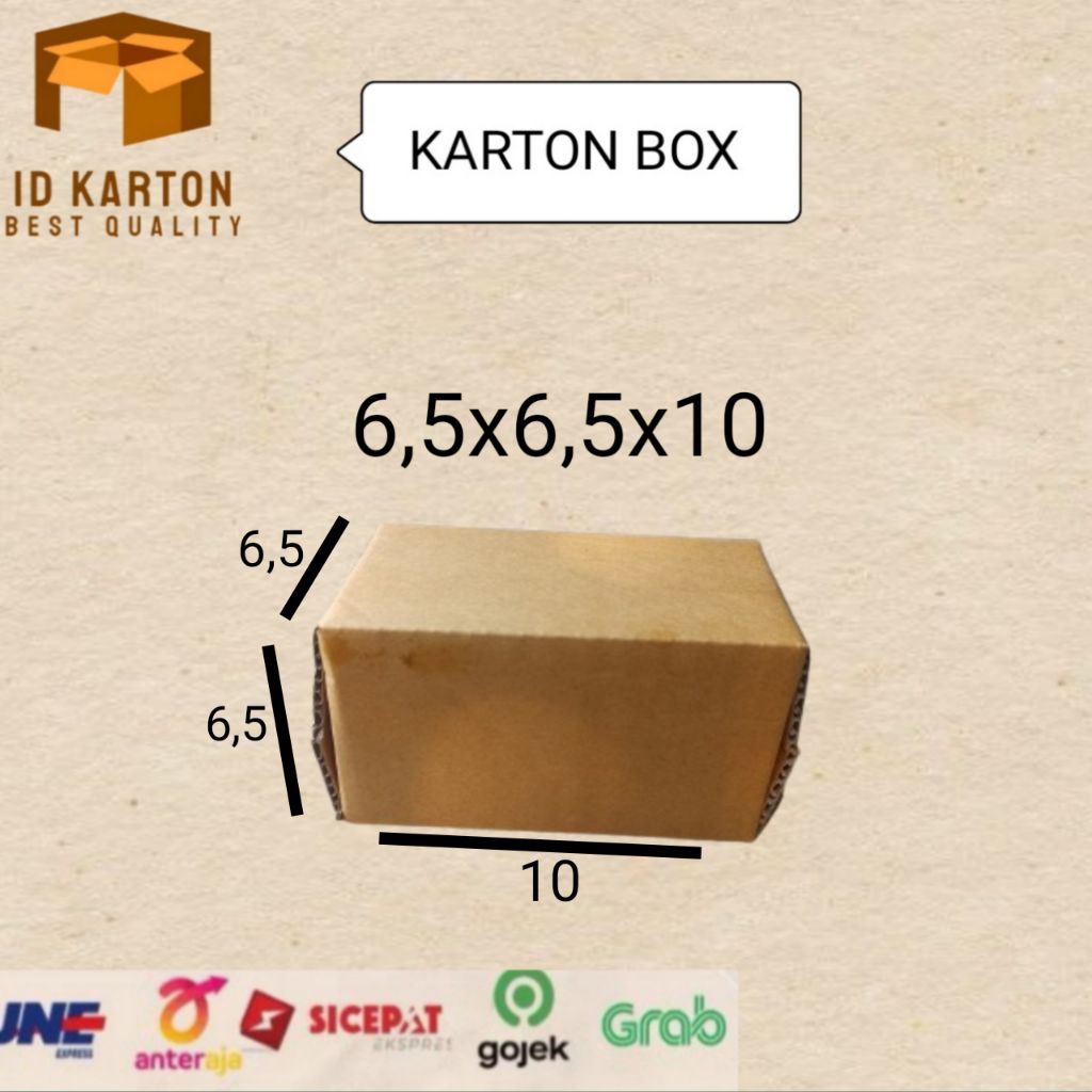 

Kardus karton box packing UK. 6,5x6,5x10