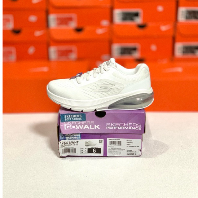 SEPATU PUTIH / SEPATU WANITA GO WALK AIR 3.0 WHITE ORIGINAL (124375/WHT)