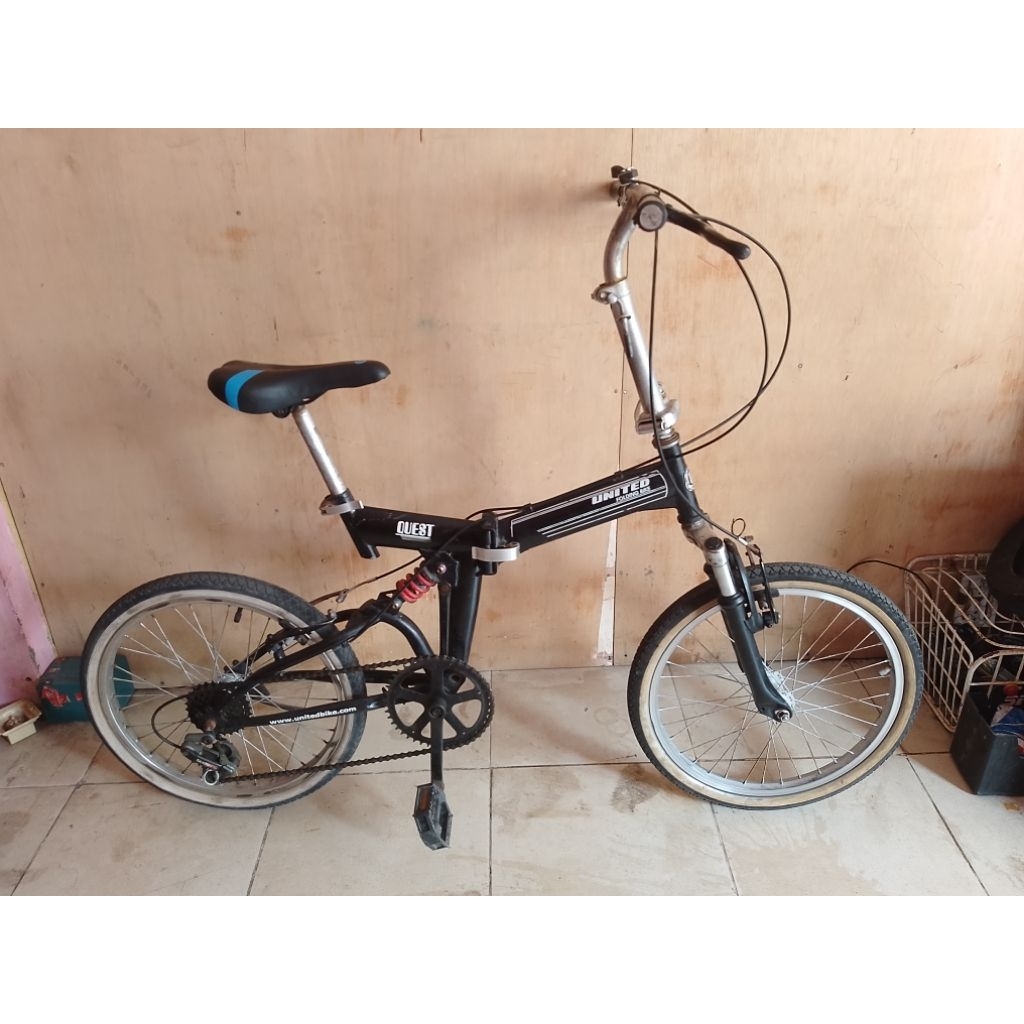 Sepeda Lipat Seken United UK 20 Inch Speed 6 Siap Pakai