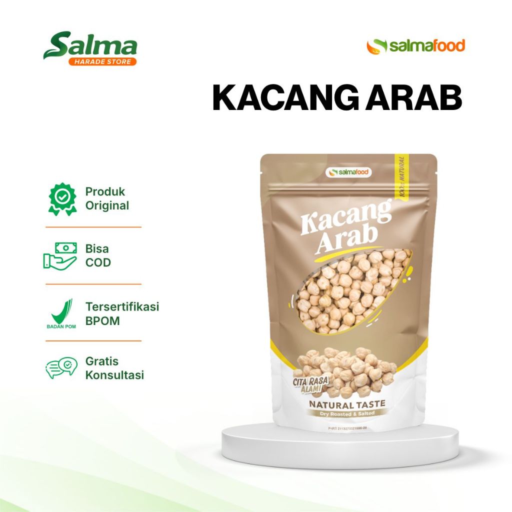 

Salmafood - Kacang Arab Cemilan Cita Rasa Alami Ekslusif Sehat Dan Lezat
