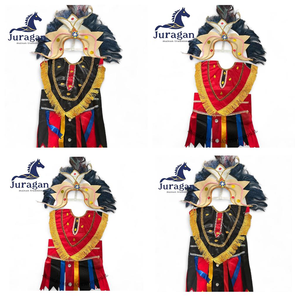 Kostum Kesenian Dayakan Topeng Ireng + Kuluk Topeng Ireng - 1 Set