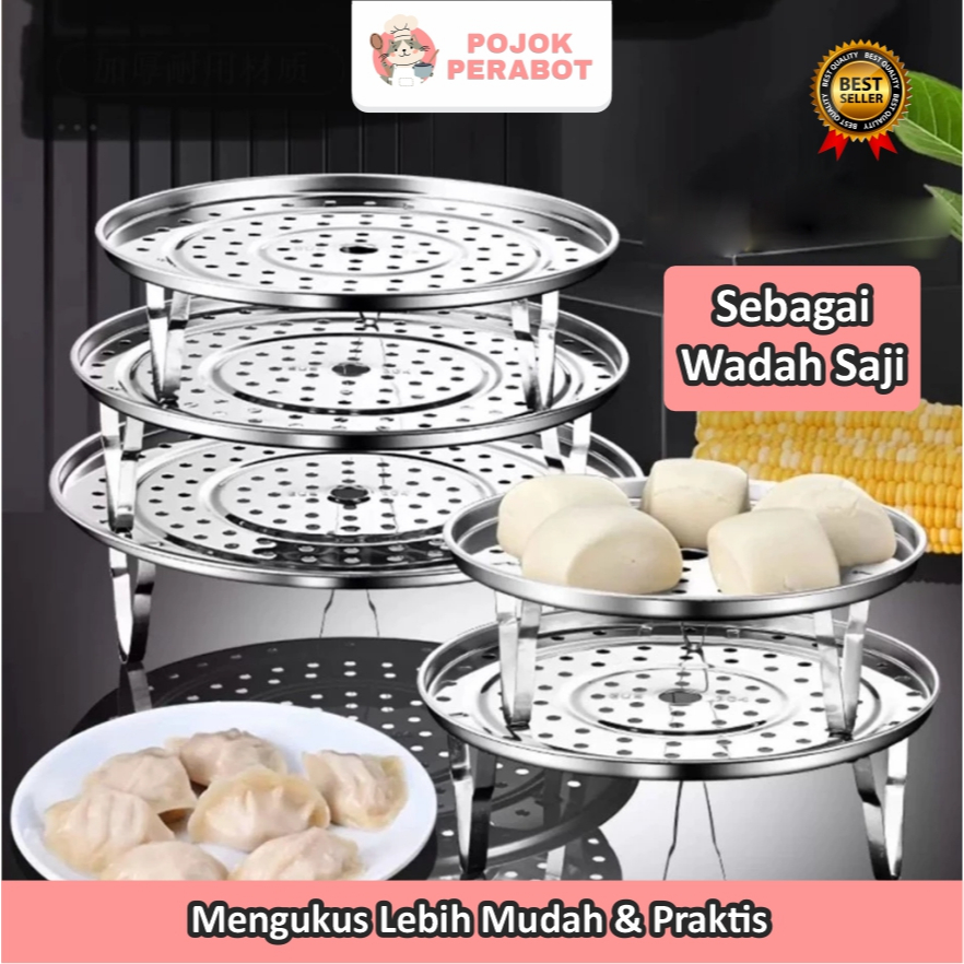 Tatakan kukus Stainless Steel Sarangan Panci Kukus Tatakan Kukusan Serbaguna Tatakan Panci Kukus