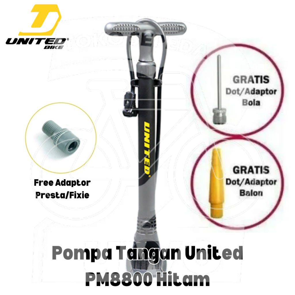 TERBARU 2025 Floor Pump Pompa Sepeda United PM 8800 PM-8800 PM8800 Pompa Angin Ban