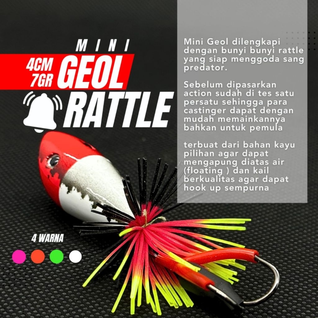 Geol Rattel Mini 7 Cm Lure Umpan Casting Gabus