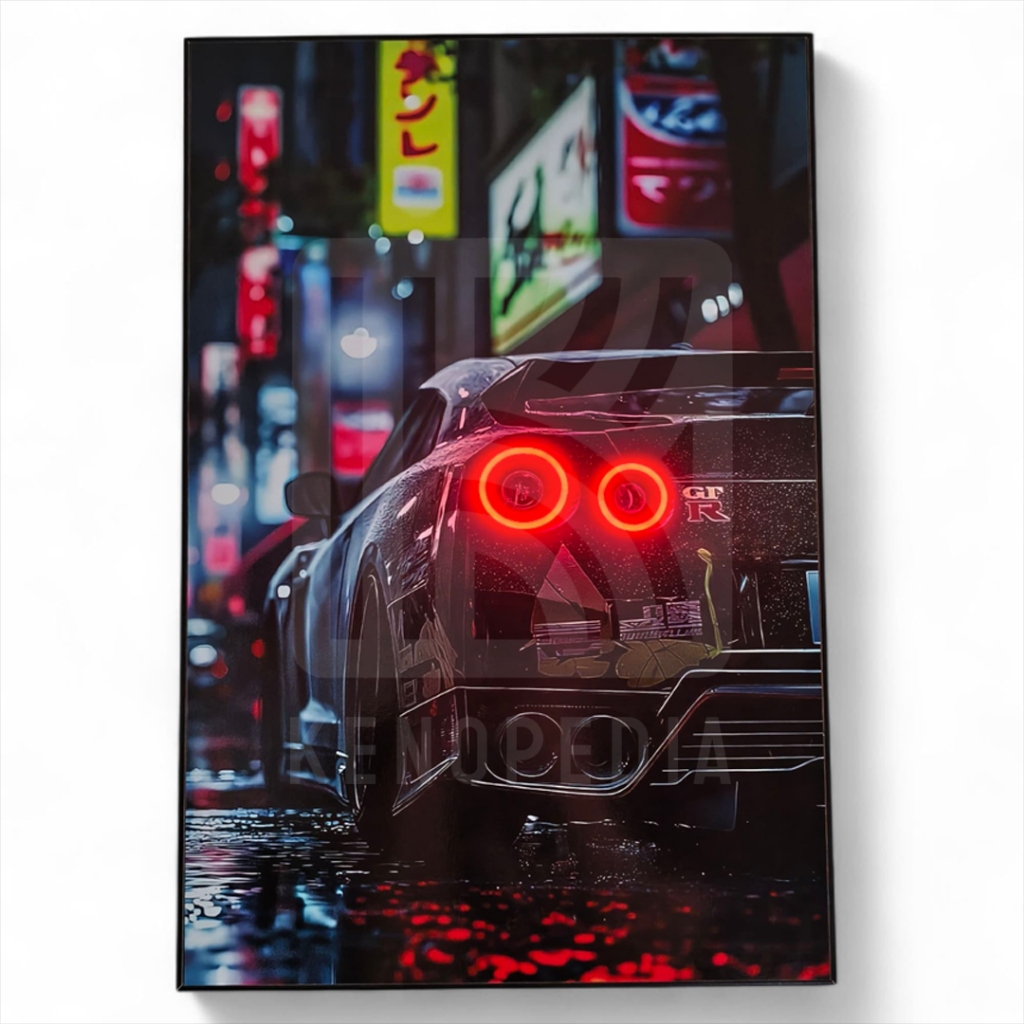 Neon Poster Custom Gambar Lampu LED Mobil Cocok untuk Dekorasi Kamar / Hiasan Dinding Estetik