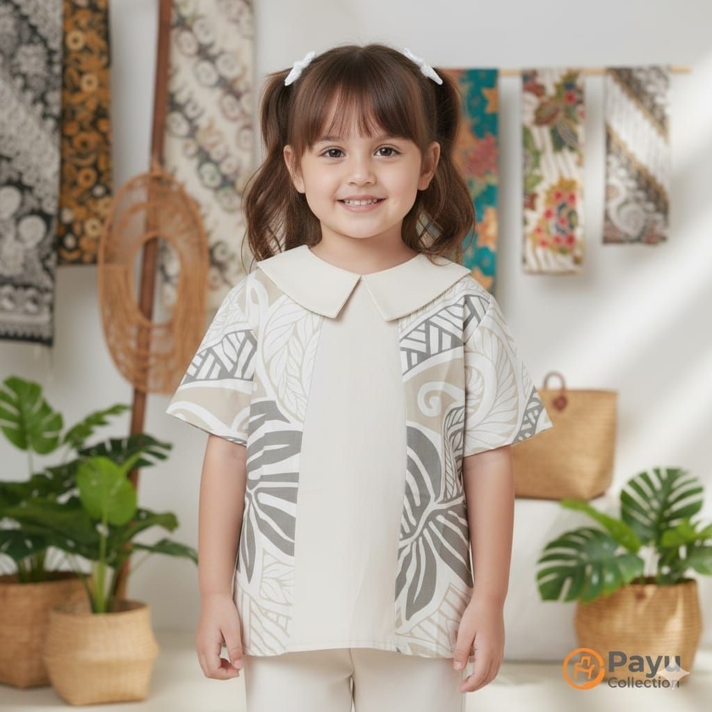 batik anak perempuan.atasan batik blus anak atasan