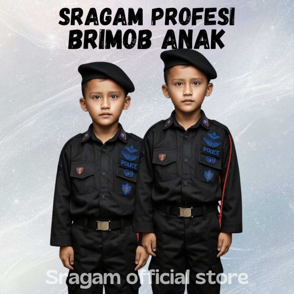 SRAGAM - Baju Profesi Anak Brimob /seragam pdl brimob/costum baju pdl brimob