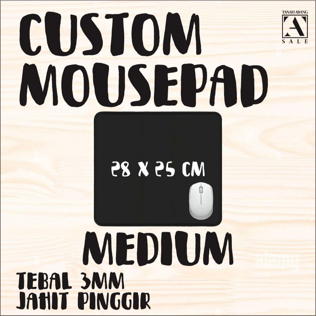 CUSTOM MOUSEPAD MEDIUM UKURAN SEDANG  28 X 25 CM PLAYMAT ANIME GAMING TEBAL 3MM MURAH PREMIUM
