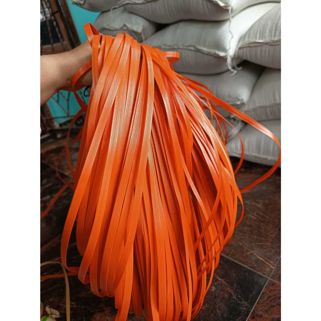 Rotan Sintetis Tali Plastik lesio pipih 6mm Berbagai Warna