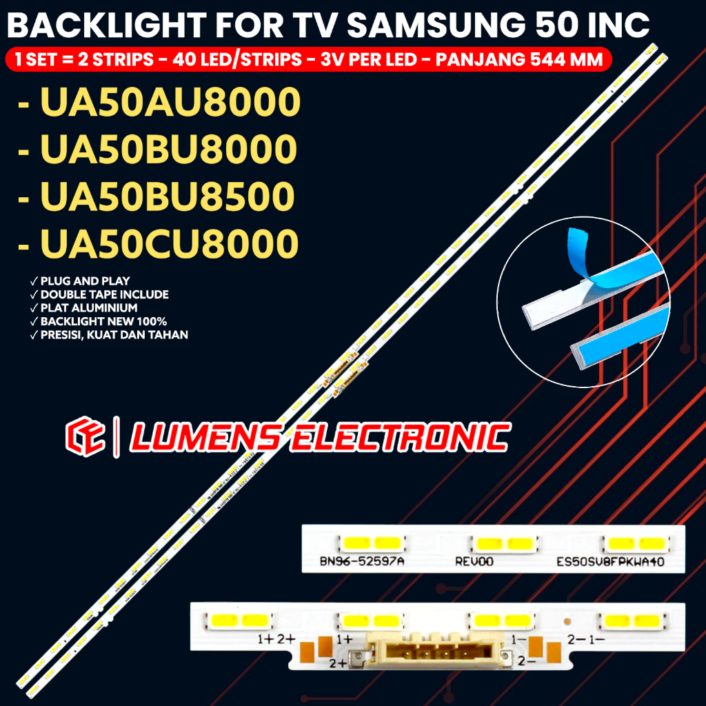 BACKLIGHT TV SAMSUNG 50 INCH UA50AU8000 UA50BU8000 UA50CU8000 UA50BU8500 S1A8-500SMO-RO LM41-01041A