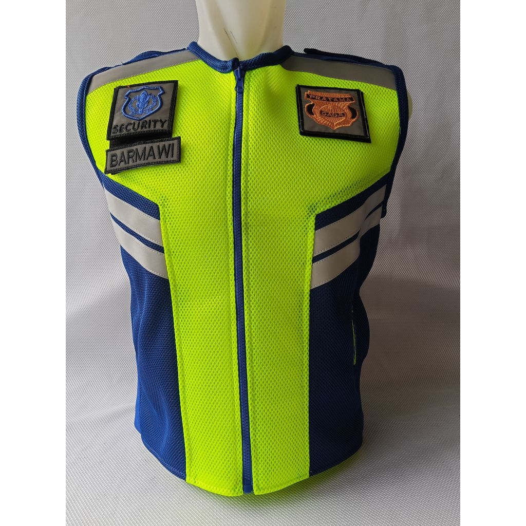 Rompi Security Tebal Stabilo Kombinasi Biru