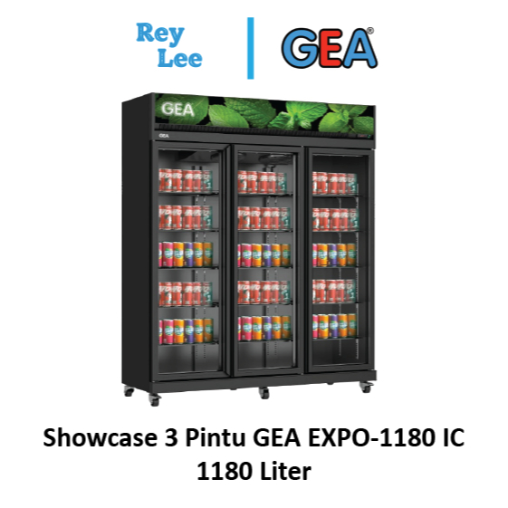 Showcase 3 Pintu GEA EXPO-1180 IC 1180 Liter