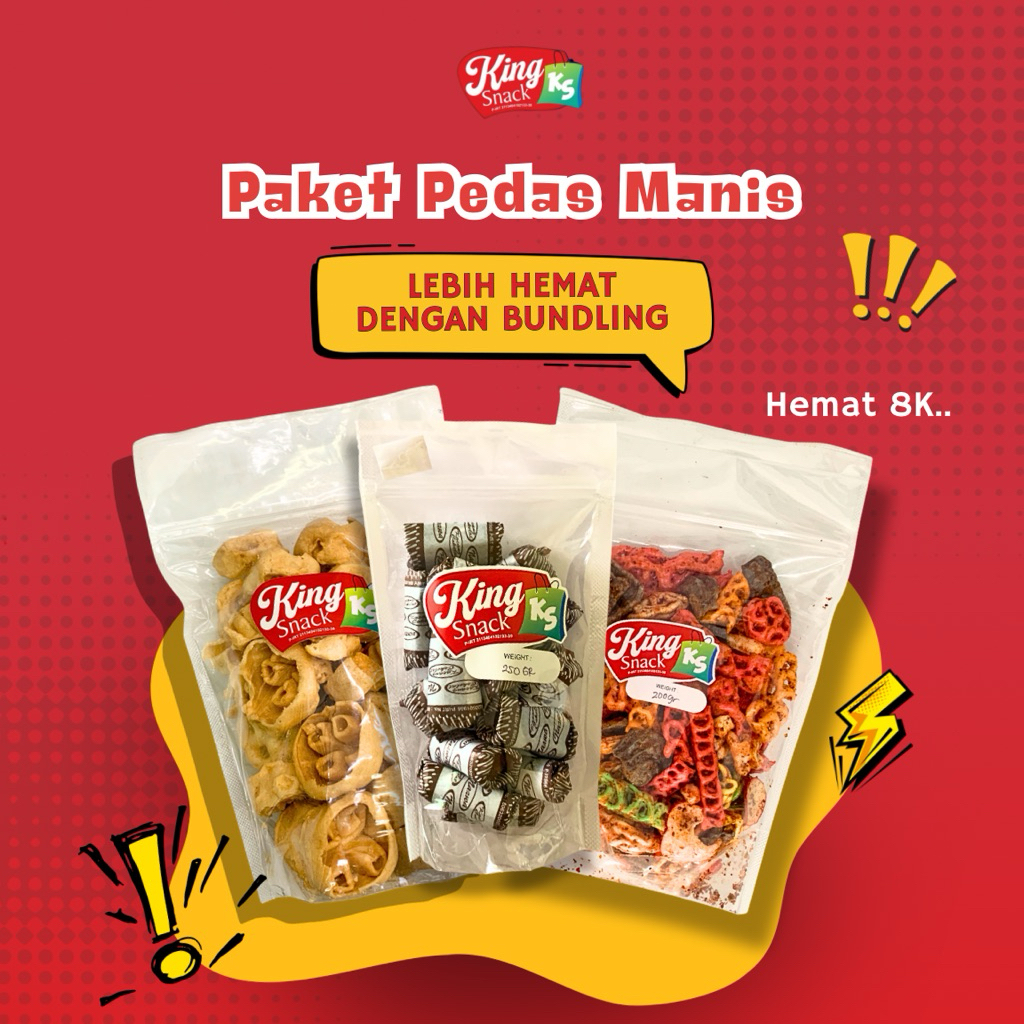 

King Snack Paket Bundling Pedas Manis - Dodol Seblak Campur