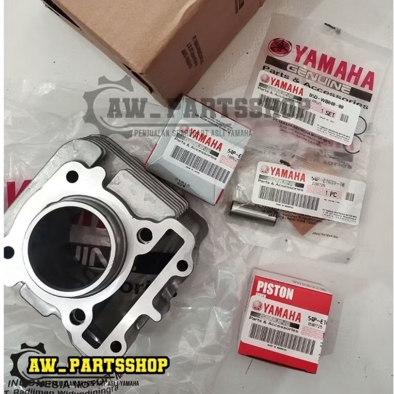 CYLINDER BLOK SET PISTON KIT MIO J 54P BURING SET ORIGINAL ASLI YAMAHA