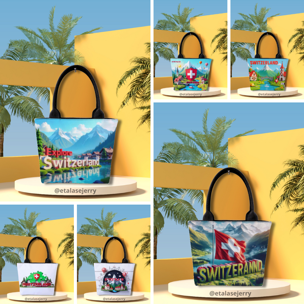 [Mini] Tas Souvenir Tote Bag - Top Handle Bag Wanita Switzerland