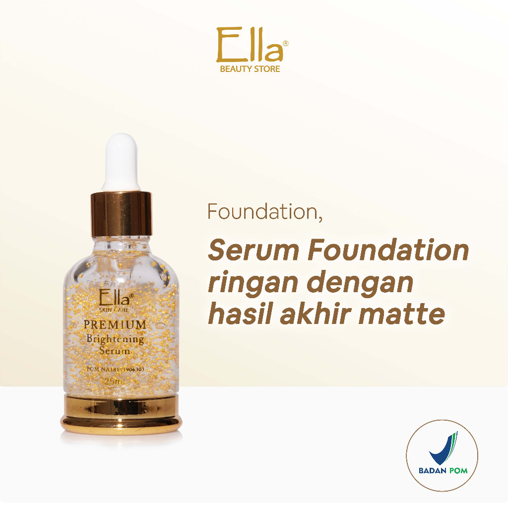 Ella Skincare Premium Foundation Brightening Serum with Sodium Hyaluronate & Licorice Extract - Seru
