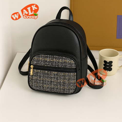 Tas Ransel Kiyomi Wanita Kulit Sintetis Murah Tas gendong sekolah Tas ransel korea mini