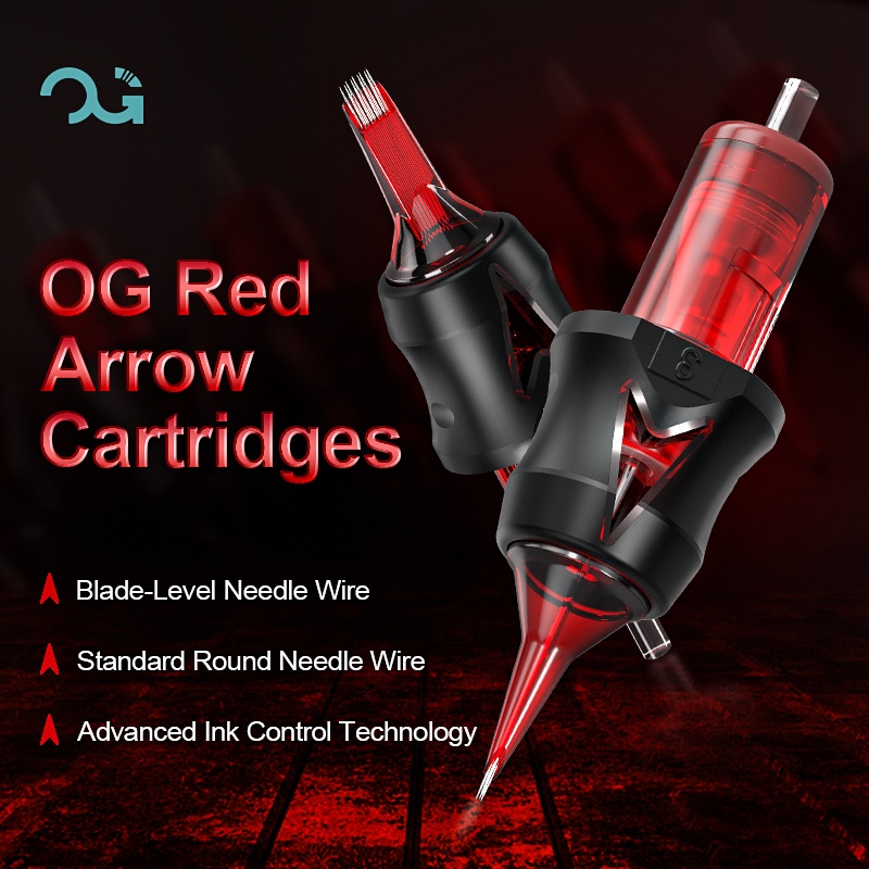 OG PRODUCE RED ARROW TATTOO CARTRIDGE NEEDLE / JARUM TATTOO / SULAM ALIS RL / RS / RM / MAGNUM