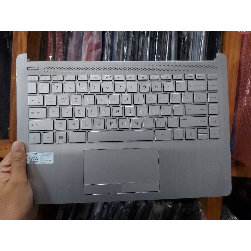 Palmrest HP 14 cf 14s DF laptop silver docking hp 6070B1581701 Second Original Minus Keyboard Enter 