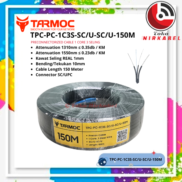 Kabel FO Preconnectorized 150 Meter/Precon FO 150 Mtr Dropcore