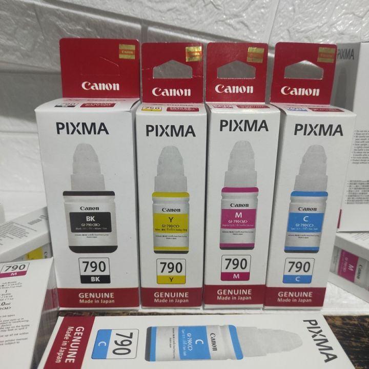 Tinta Original Canon PIXMA GI-790 (B.C.M.Y) Hitam dan Warna Untuk Canon G1000 G2000 G3000 G3010