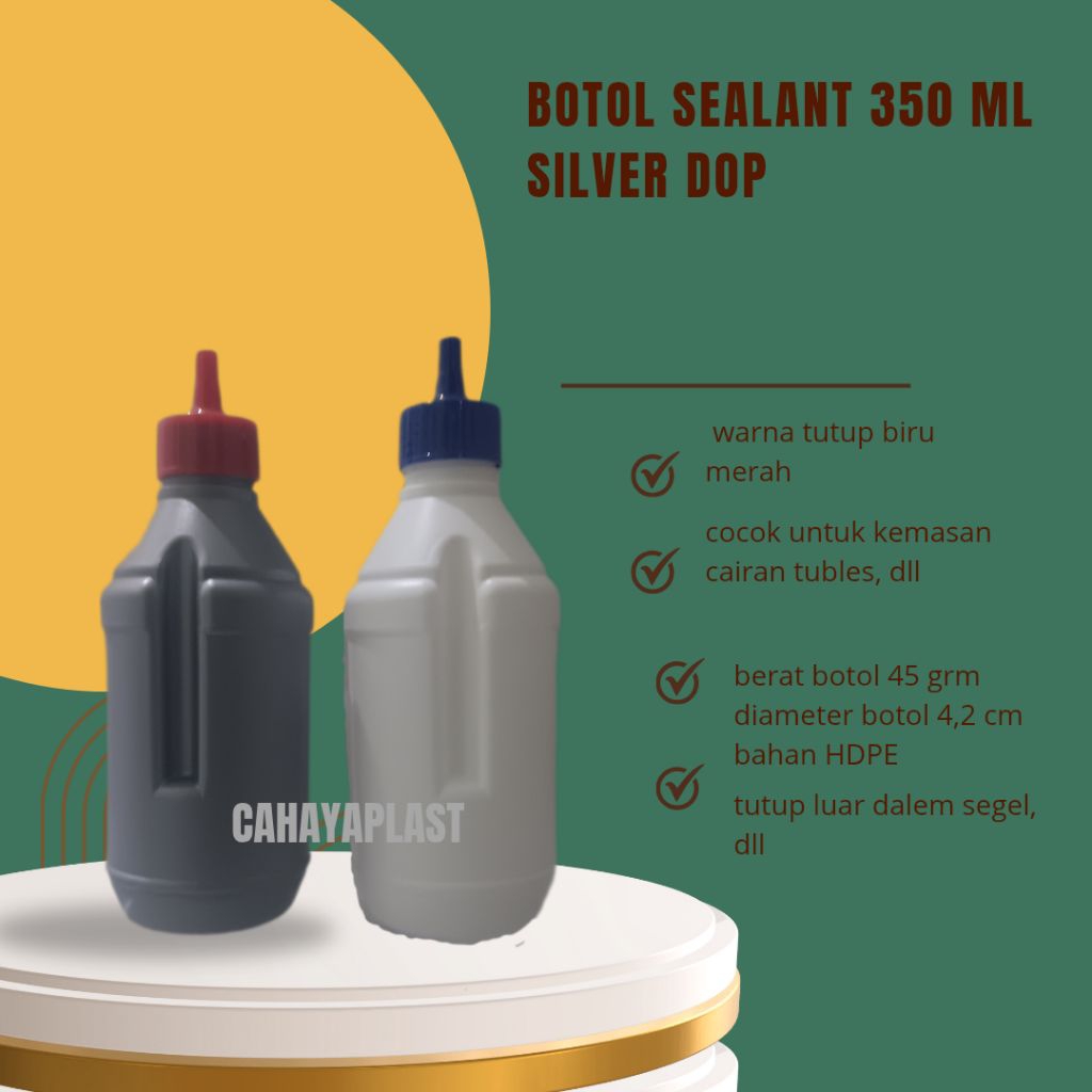 Botol Sealent 350 Ml-Botol Plastik 350Ml Hdpe-Botol Tubles 350Ml-Free Packing kardus