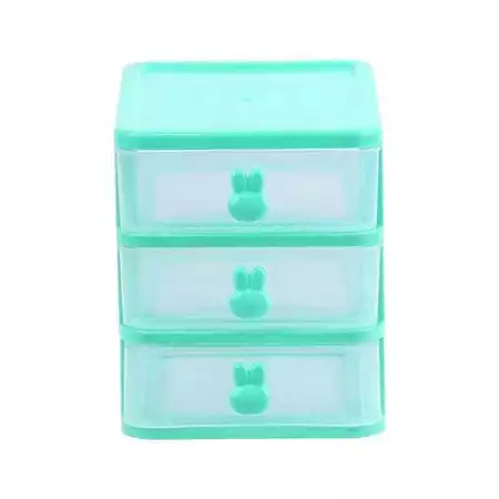 Laci Mini Rabbit Susun 3 / Laci Mini Plastik / Tempat Alat Tulis Plastik