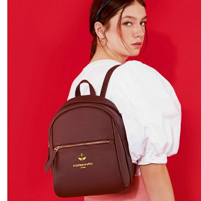 PROMO TAS RANSEL WANITA IMPORT SOPHIE MARTIN OSANNIA MAROON