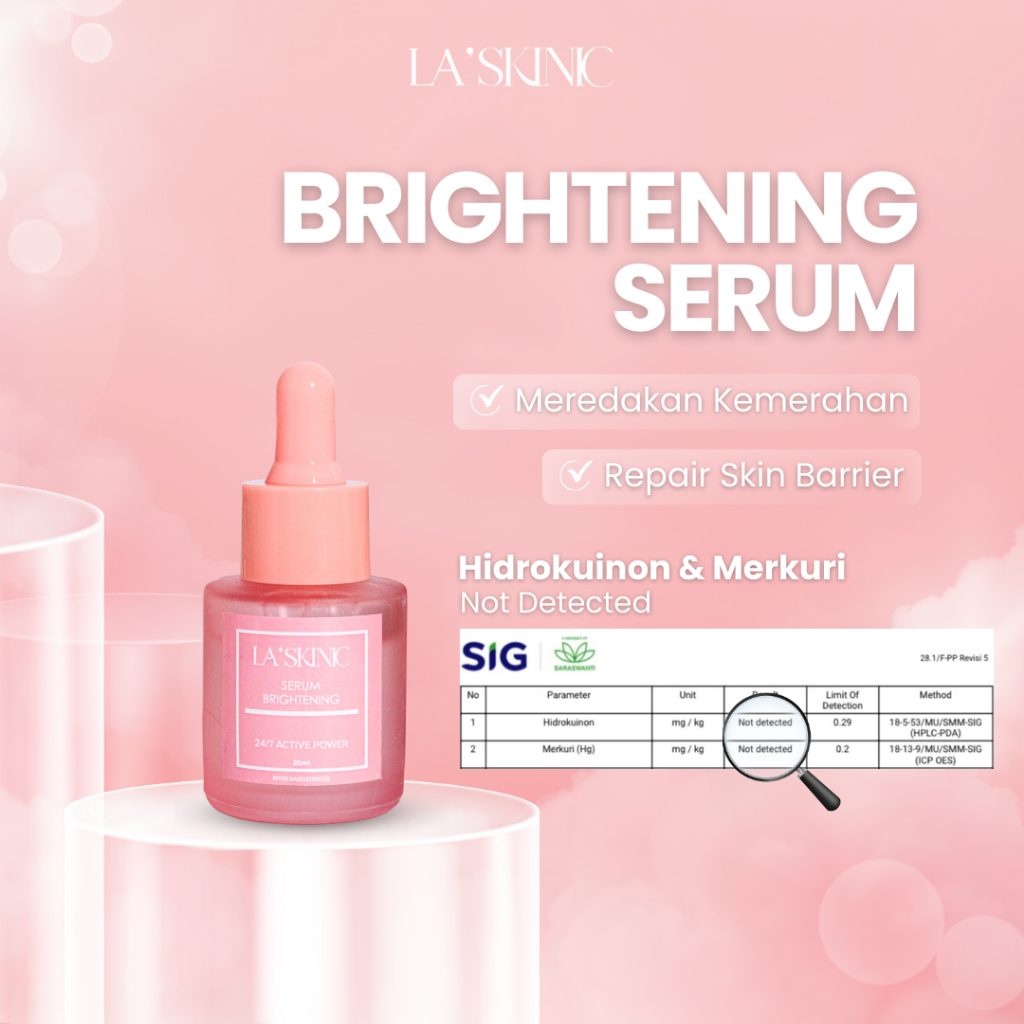 LA’SKINIC Brightening Serum Glow - Serum Kulit Cerah & Sehat BPOM