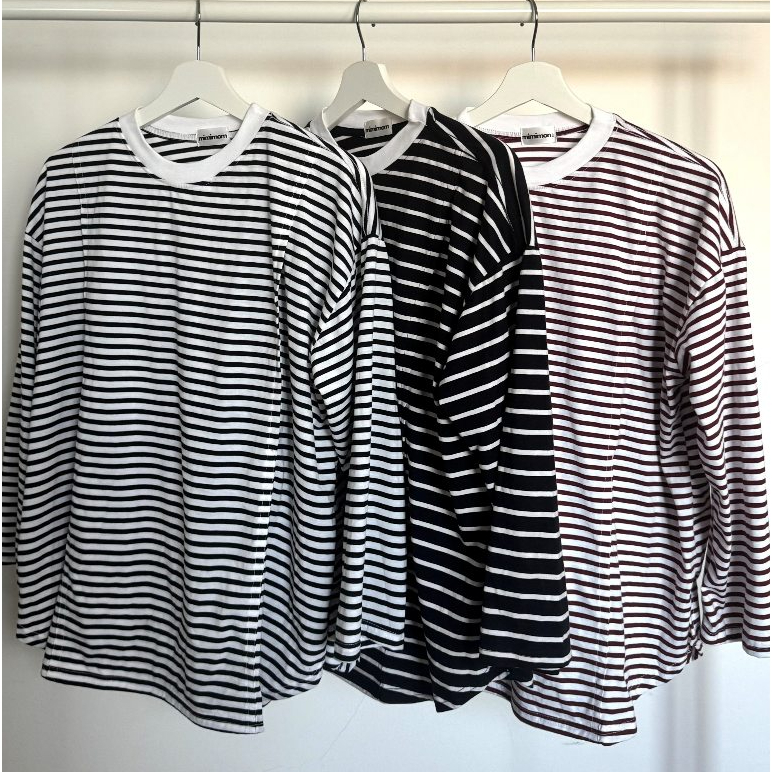 Alaia Stripe Kaos Menyusui All Size – Katun 30s Adem, Casual Timeless