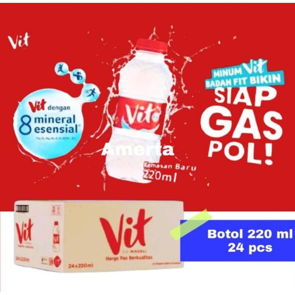 VIT air mineral 220ml//1 dus//24 botol