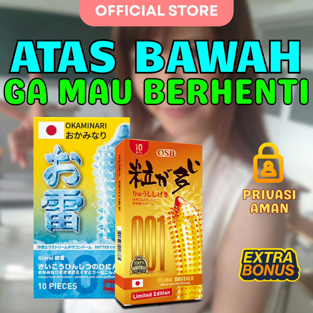 Kondom 001 Gerigi Duri Jepang Premium Viral Prangsang Bonus Pelumas