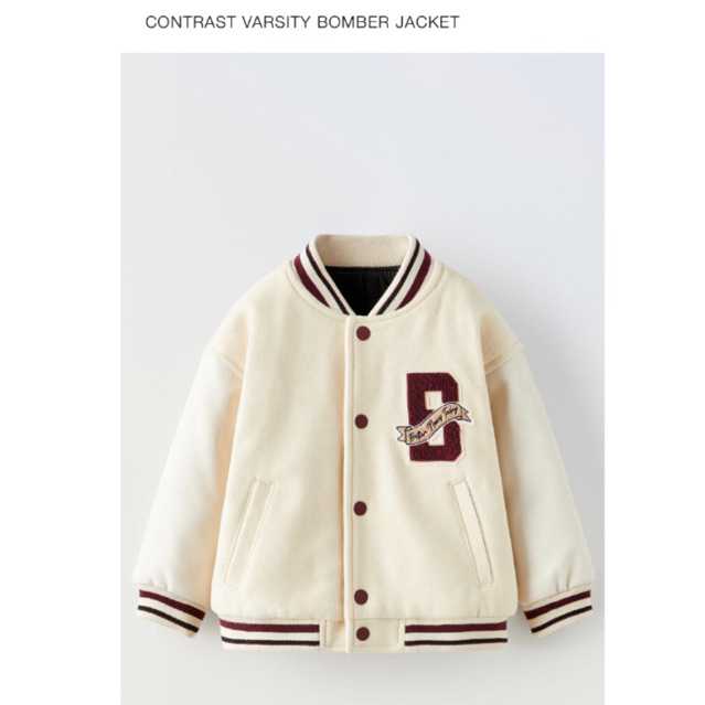 Preloved Zara Varsity Bomber Jacket